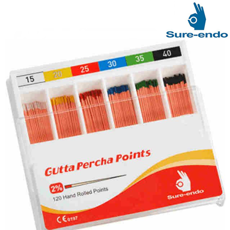 Sure Endo ISO Standardized (2%) GP Points Size #8 ~ 140  (mm marked)
