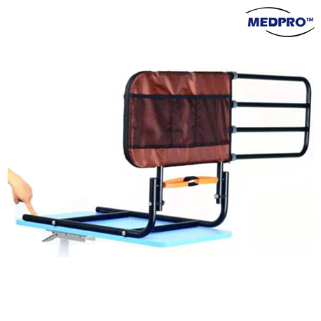 Medpro Elderly Fall Prevention Extendable Bed Rail Bar with Pouch & Bed Strap