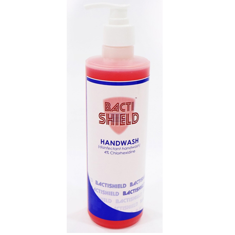 BACTISHIELD Hand Wash, 500ml (Chlorhexidine 4%) (WITH PUMP)