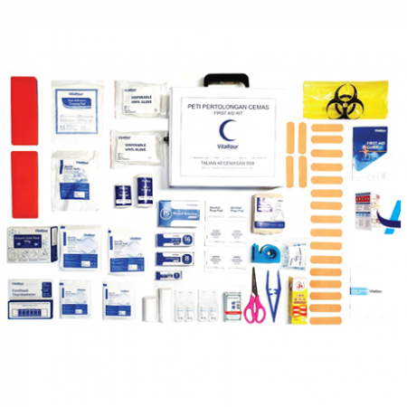 Aidwell VitalFour Premium First Aid Kit, Large, 62 pcs/Set #VFM-PL05