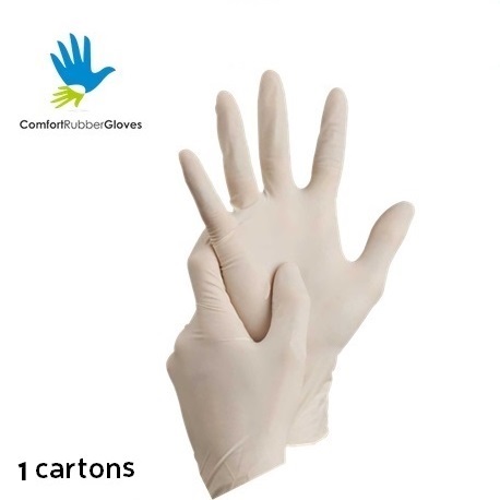 Comfort Latex Examination Gloves Powder-Free, 6.0gm (100pcs/box, 10boxes/Carton)