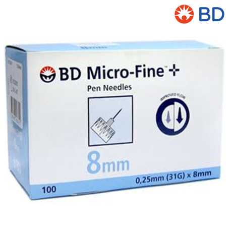 BD Pen Needle Micro-Fine+ 8mm, 31gm, 100pcs/box