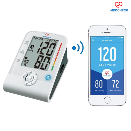 MedCheck Upper Arm Blood Pressure Monitor with Bluetooth