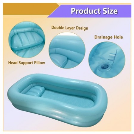 Inflatable Bathtub Medical for Shower Bed Bathing Elderly Bedridden Patients, Per Unit