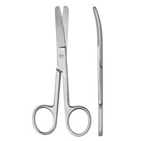 Standard Surgical Scissor, Curved, Blunt/Blunt Tip
