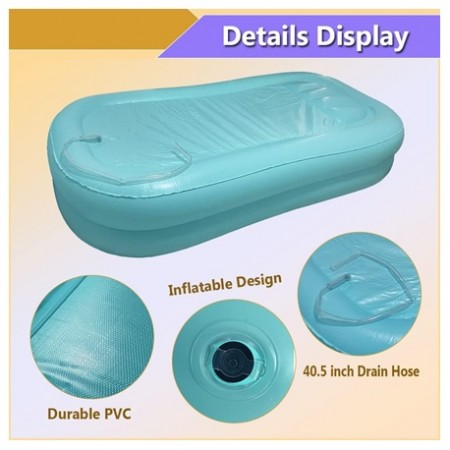 Inflatable Bathtub Medical for Shower Bed Bathing Elderly Bedridden Patients, Per Unit