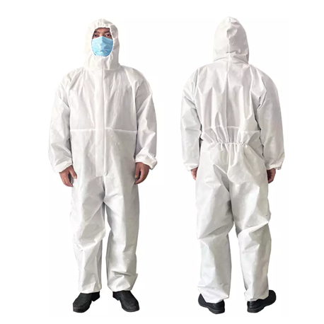 Disposable Protective Coverall Full Body Suit, White