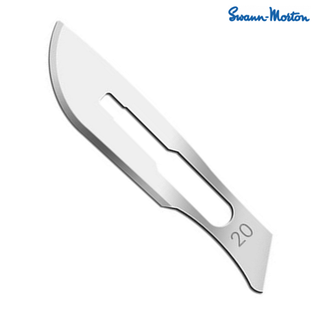 Swann Morton Surgical Scalpel Carbon Steel Sterile Blade, #BS-20 (100pcs/box)