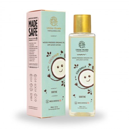 Wood-Pressed Organic Coconut Oil with Plant Actives 200ml