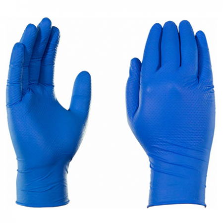 Glovatex Medical Nitrile Diamond Grip Gloves, Powder Free, Blue (50pcs/box) X 10