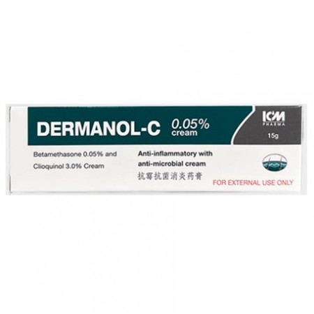 Dermanol-C Cream, Brownish-Yellow, 15gm, Per tube