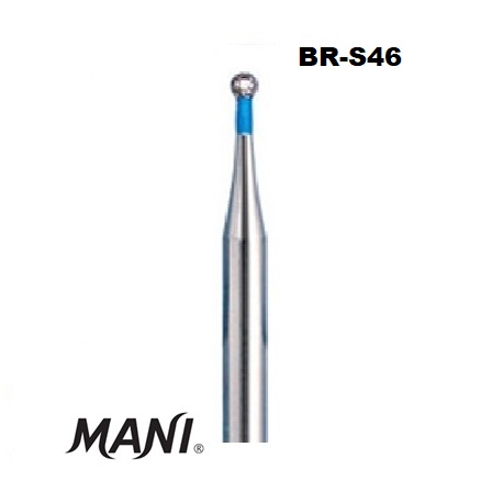 Mani Diamond Bur, Round Short BR-S46 (3pcs/Box)