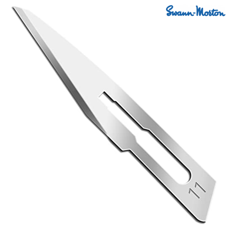 Swann Morton Surgical Scalpel Carbon Steel Sterile Blade, #BS-11 (100pcs/box)