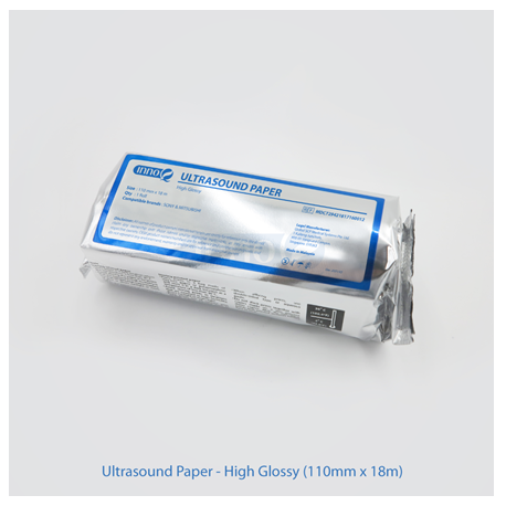 InnoQ Ultrasound Paper, High Glossy, 110mm x 18m, 5 rolls/carton