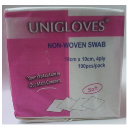 Unigloves Non Woven Swab, Non-Sterile, 4ply, 100pcs X 20packs