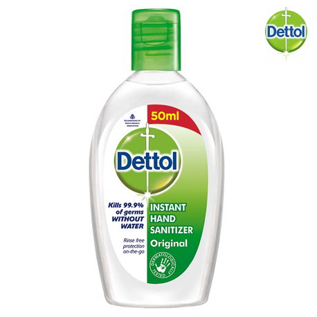 Dettol Instant Hand Sanitizer Gel, 50ml, Per Bottle