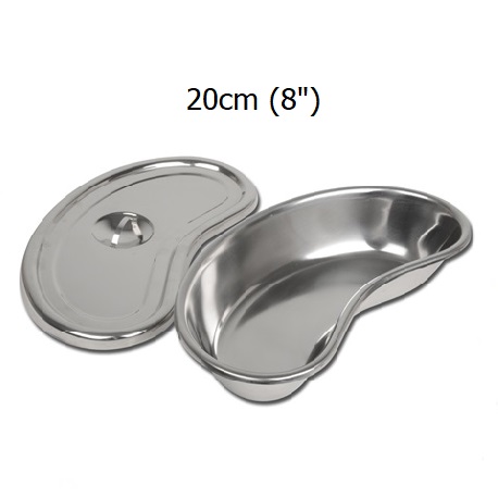 Stainless Steel Kidney Bowl and Cover 20cm 
