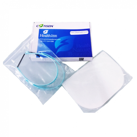 Cotisen Anti-Fog Face Shield with Frame, Blue, 1 Frame & 10 Shields/Box