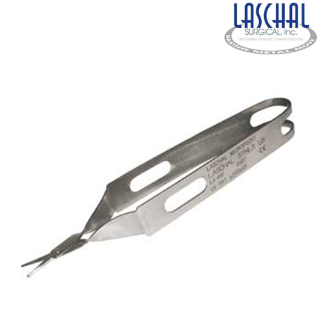 Laschal 11.5 cm scissors w/ 1.25 cm straight, blunt/blunt 'duck-bill'