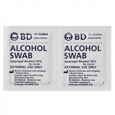 BD Alcohol Swabs, 100pcs/box