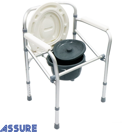 Assure Aluminium Commode Chair with Stationary Height Adjustable