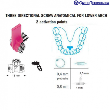 Ortho Technology 3-Directional Expansor 16mm #A0931-16