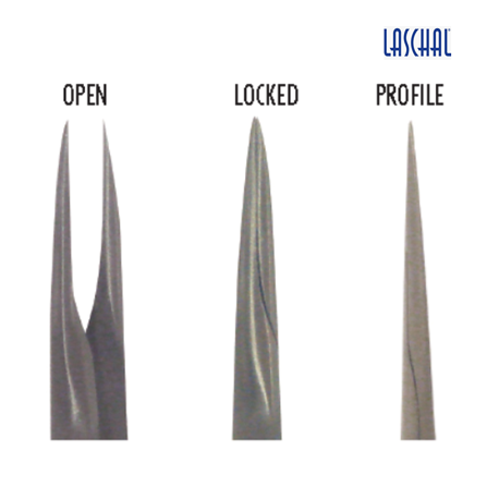 Laschal 90' N/S [Micro] Diamond Dusted Forceps with thumb lock