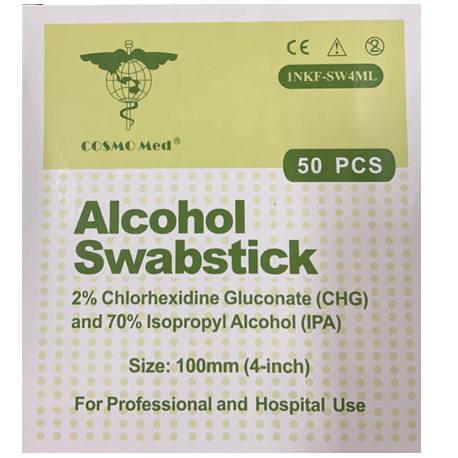 Swabstick, Cosmo, Chlorhexidine 2% (50pcs/Box) 