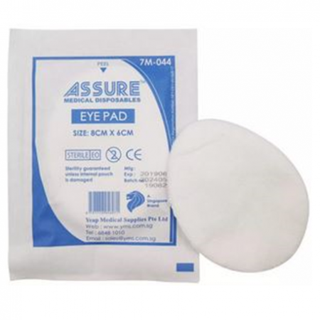 Assure Eye Pads Sterile, 8cm X 6cm, 50pcs/Box
