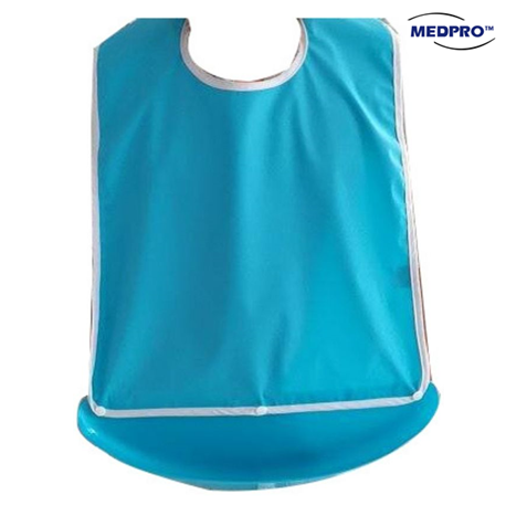 Medpro Adult Bib with Detachable Tray, 45cm x 60cm, Per Piece