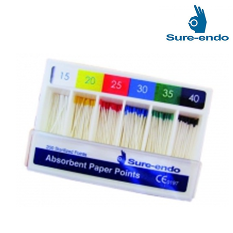 Sure Endo ISO Standardized (2%) Paper Points Size #8-80 (mm marked)