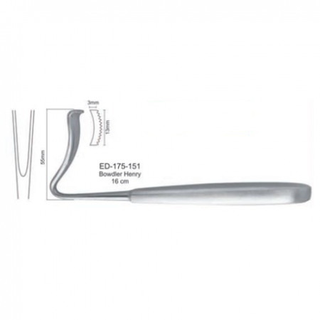 Elite Bowdler Henry Cheek Retractor, 16cm, Per Unit #ED-175-151