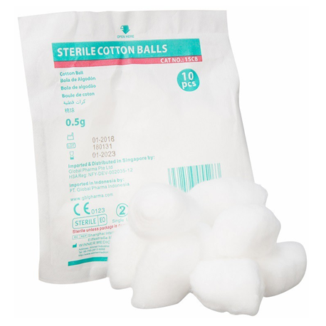 Winner Sterile Cotton Balls, 0.5gm (20packs/bag)