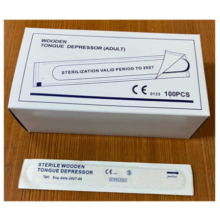 Sterile Wooden Tongue Depressor (100pcs/Box)