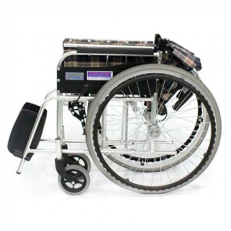 Miki Standard Wheelchair Foldback with Assisted Brakes + Anti-Tipper, 18inch, Per Unit