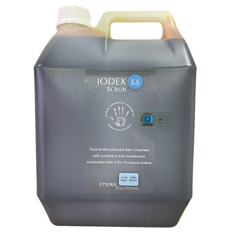 Softouch Iodex Scrub Povidone Iodine (PVP-I) 7.5%, 5 Liter, Per Can