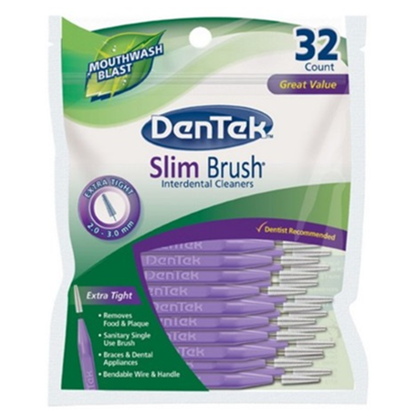 DenTek Slim Interdental Cleaners Brushes (32pcs/pack, 36packs/Box) x 2 Boxes