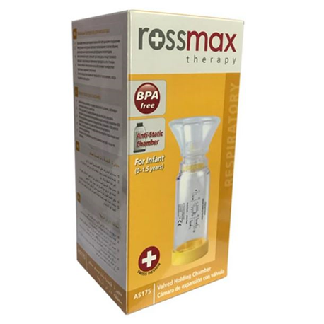 RossMax Anti-Static Valve Holding Chamber Facemask for Infant, 0-1.5 yrs, Per Piece