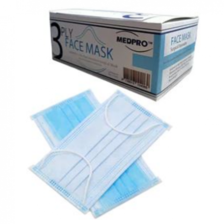 Medpro Disposable 3 Ply Surgical Mask, 50pcs/box