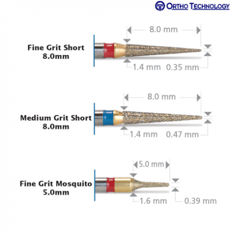 Ortho Technology Galaxy Interproximal Diamond Burs-Short