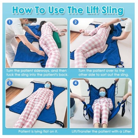 Patient Lift Toileting Sling Large Mesh Sling for Shower, Per Pc