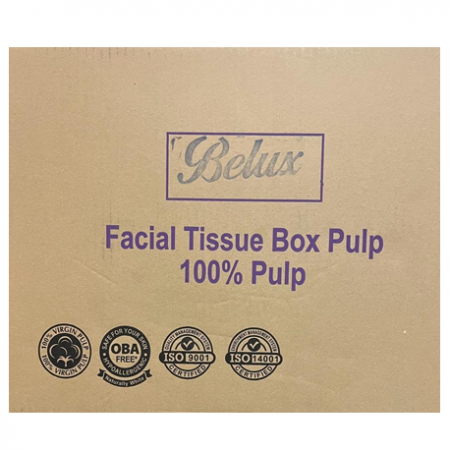 Belux Facial Tissue Box Pulp, 3ply (130sheets/box, 40boxes/carton)