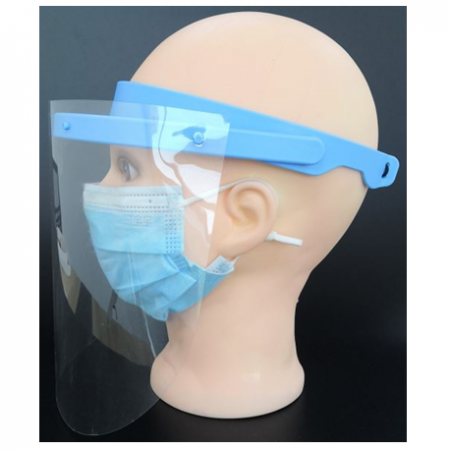 Cotisen Anti-Fog Face Shield with Frame, Blue, 1 Frame & 10 Shields/Box