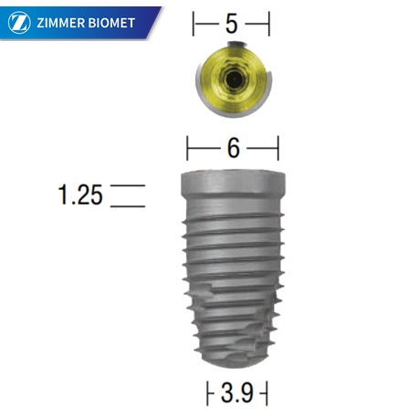 Zimmer Biomet 3i T3 Platform Switched Tapered Implant 6/5mm