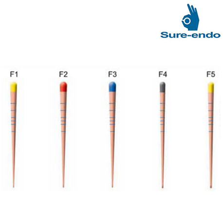Sure Endo Protaper GP Points Size F1 ~ F5 (mm marked)