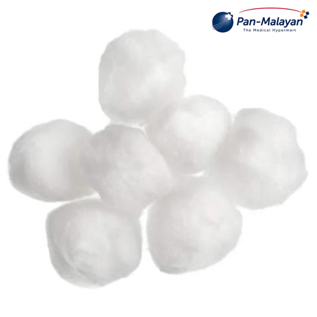 Pan-Malayan Non-sterile Cotton Balls, 0.5gm, 100pcs/pack