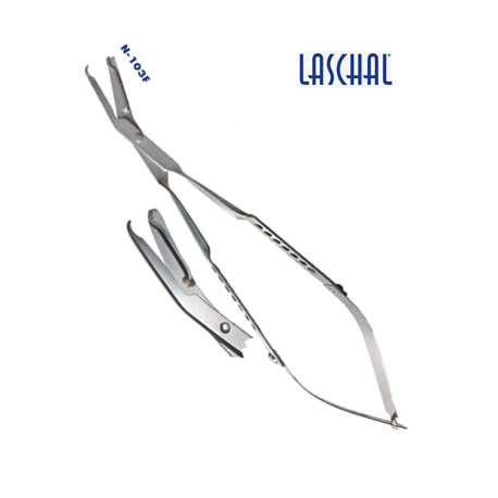 Laschal13 cm up-angled suture scissors.forceps combination