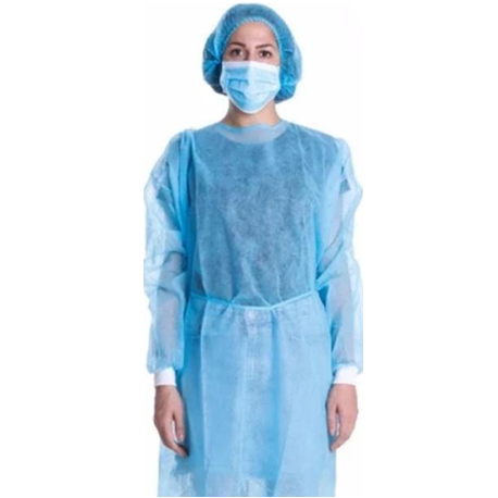 Disposable Isolation Gowns with Knitted cuff and Neck Tie-on, 30gsm 100PCS/CTN