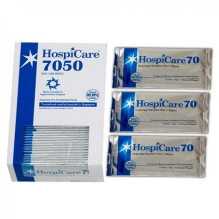 HospiCare 7050 Alcohol Wipes (50sheets/box, 12boxes/carton)