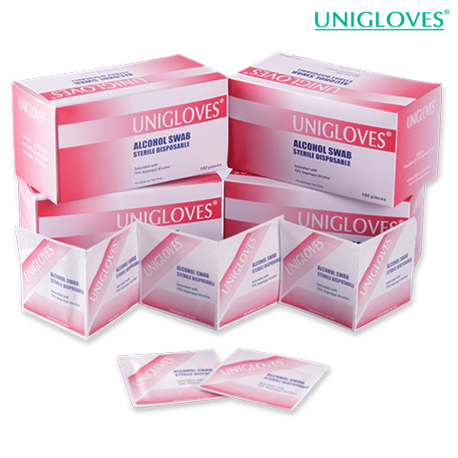 Unigloves Alcohol Swab, Sterile (100pcs/box) X 5 Boxes